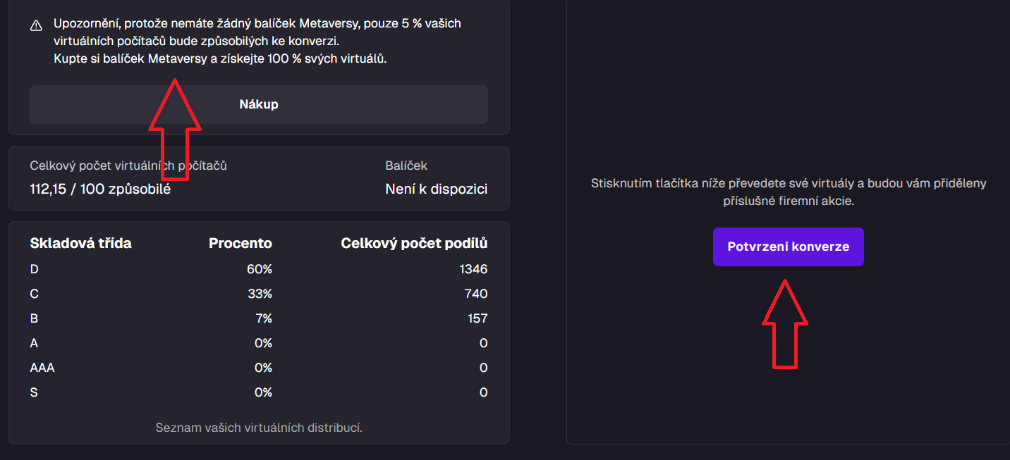 MVpotvrzení konverse