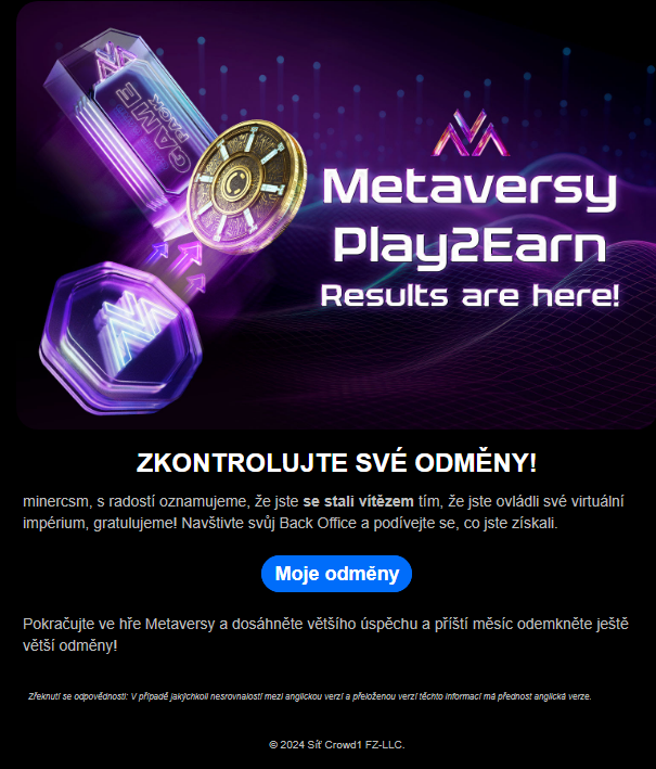 odměny MV